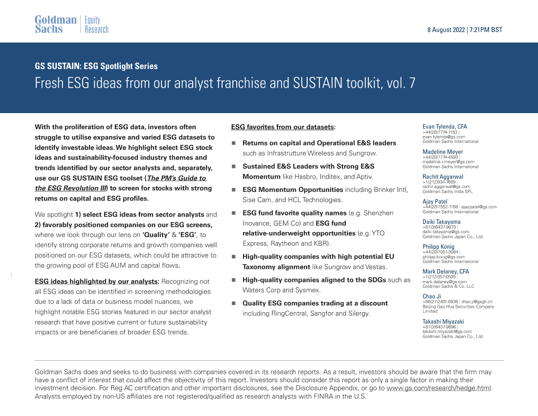 GS SUSTAIN_ ESG Spotlight Series_ Fresh ESG ideas from our analyst franchise and SUSTAIN toolkit, vol. 7(1)GS SUSTAIN_ ESG Spotlight Series_ Fresh ESG ideas from our analyst franchise and SUSTAIN toolkit, vol. 7(1)_1.png